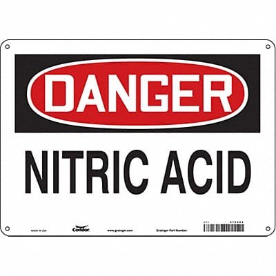Safety Sign 10 in x 14 in Aluminum