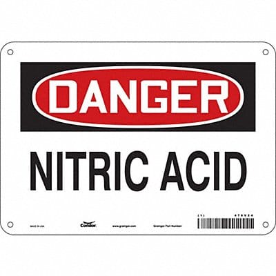 Safety Sign 7 inx10 in Polyethylene