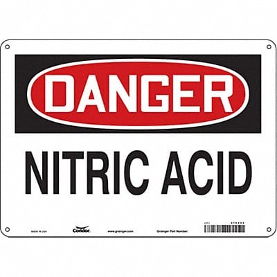 Safety Sign 10 in x 14 in Polyethylene