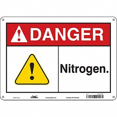 Safety Sign 10 inx14 in Polyethylene