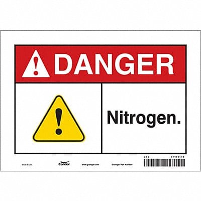 Safety Sign 7 in x 10 in Vinyl