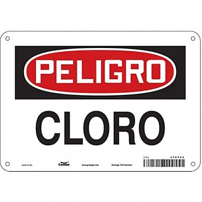 Safety Sign 7 in x 10 in Polyethylene