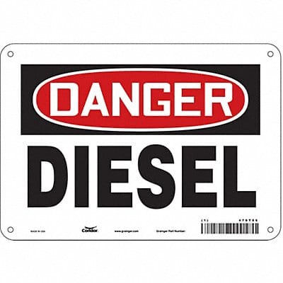 Safety Sign 7 in x 10 in Polyethylene
