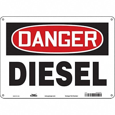 Safety Sign 10 inx14 in Polyethylene