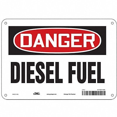 J6920 Safety Sign 7 in x 10 in Aluminum