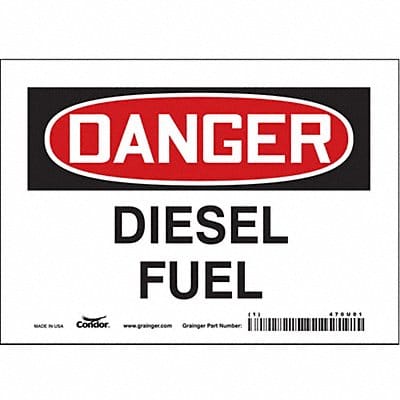 J6920 Safety Sign 5 inx7 in Vinyl