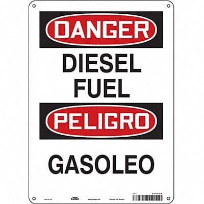 Safety Sign 14 in x 10 in Polyethylene