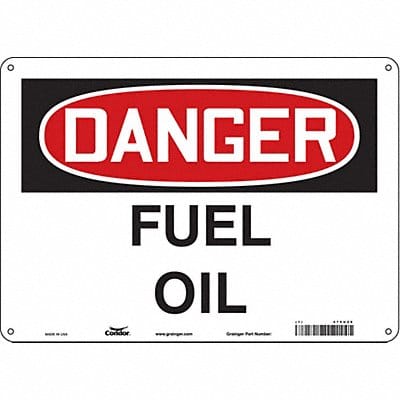 Safety Sign 10 in x 14 in Polyethylene