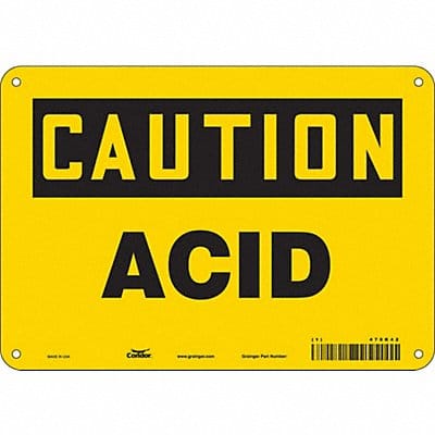 Safety Sign 7 in x 10 in Aluminum