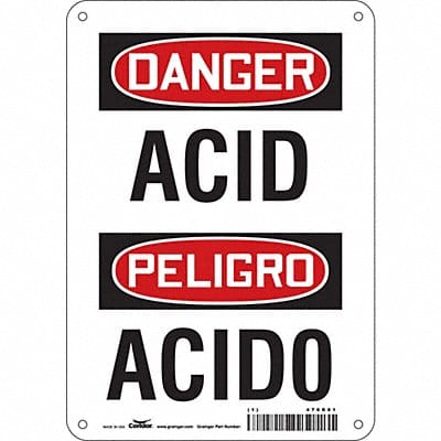 Safety Sign 10 in x 7 in Polyethylene