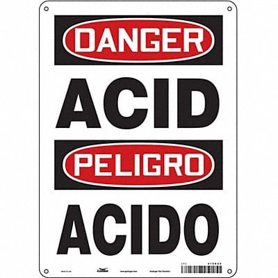 Safety Sign 14 in x 10 in Polyethylene