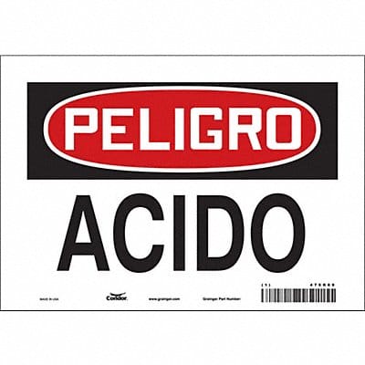 Safety Sign 7 in x 10 in Vinyl