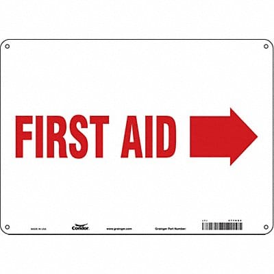 Safety Sign 10 in x 14 in Aluminum