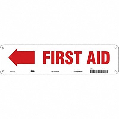 Safety Sign 3 1/2 x 14 in Polyethylene