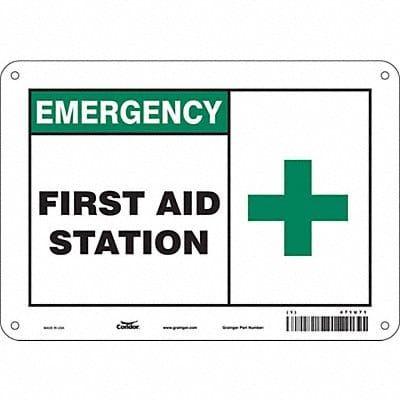 Safety Sign 7 in x 10 in Aluminum