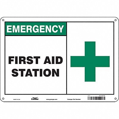 Safety Sign 10 in x 14 in Polyethylene