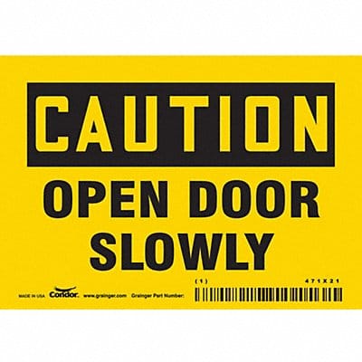 J6963 Safety Sign 3 1/2 in x 5 in Vinyl