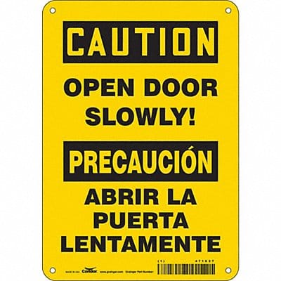Safety Sign 10 in x 7 in Polyethylene
