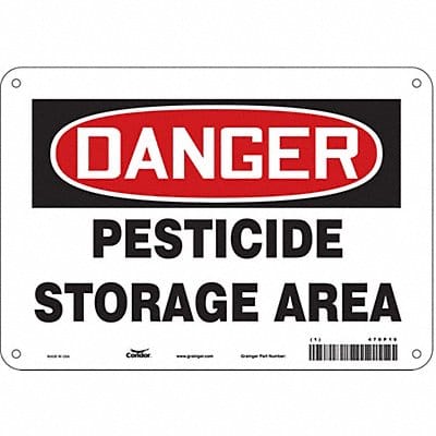 Safety Sign 7 inx10 in Polyethylene