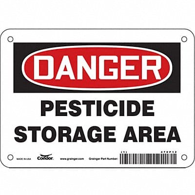 Safety Sign 5 in x 7 in Vinyl
