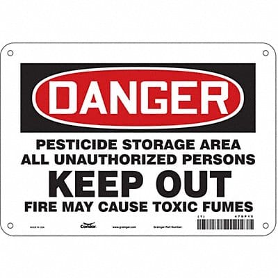 Safety Sign 7 in x 10 in Aluminum