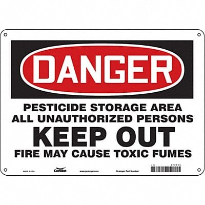 Safety Sign 10 inx14 in Aluminum