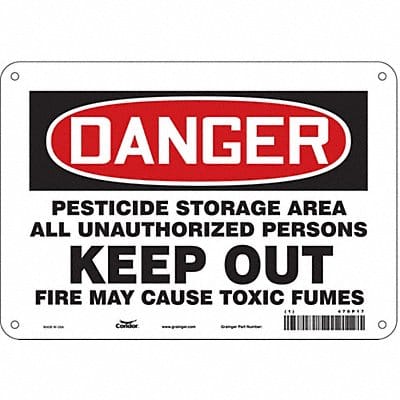 Safety Sign 7 inx10 in Polyethylene