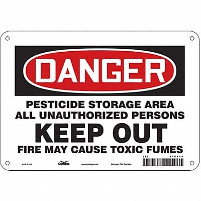 Safety Sign 7 inx10 in Vinyl