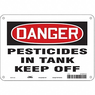 Safety Sign 7 in x 10 in Aluminum