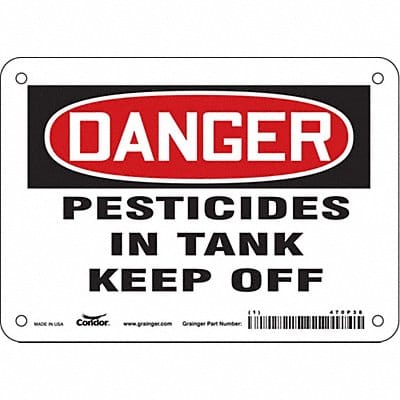 Safety Sign 5 in x 7 in Vinyl