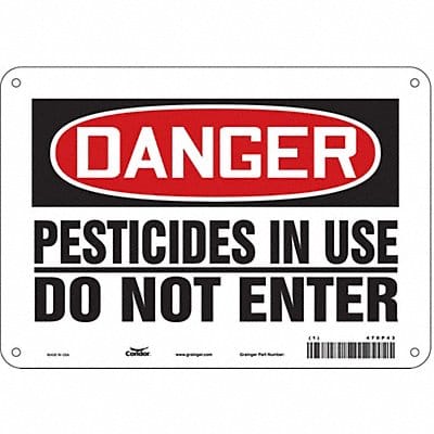 Safety Sign 7 inx10 in Polyethylene