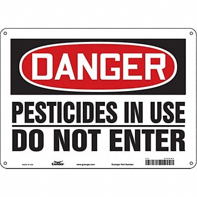 Safety Sign 10 inx14 in Polyethylene