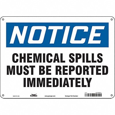 Safety Sign 10 in x 14 in Polyethylene