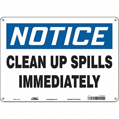 Safety Sign 10 in x 14 in Aluminum