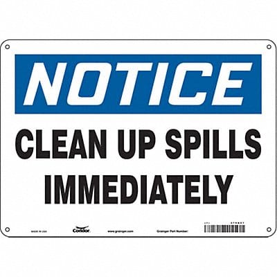 Safety Sign 10 in x 14 in Polyethylene