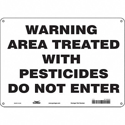 Safety Sign 10 inx14 in Aluminum