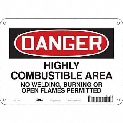Safety Sign 7 in x 10 in Aluminum