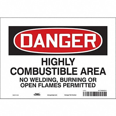 Safety Sign 7 in x 10 in Vinyl