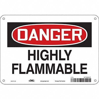 Safety Sign 7 in x 10 in Aluminum