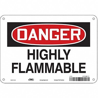 Safety Sign 7 in x 10 in Vinyl