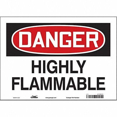 Safety Sign 10 inx14 in Vinyl