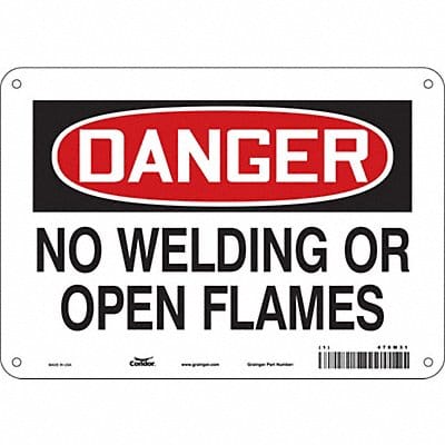 Safety Sign 7 in x 10 in Aluminum