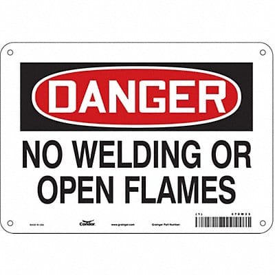Safety Sign 7 inx10 in Polyethylene