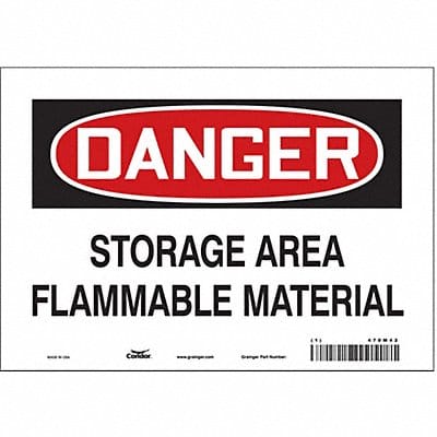 Safety Sign 7 inx10 in Vinyl