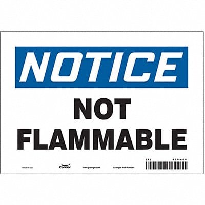 Safety Sign 7 in x 10 in Vinyl