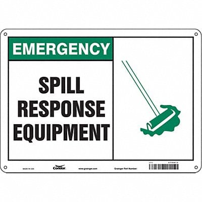 Safety Sign 10 in x 14 in Polyethylene