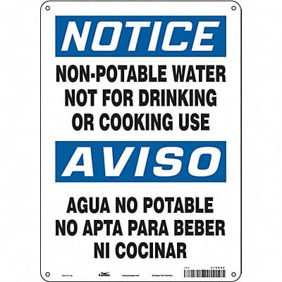 Safety Sign 14 in x 10 in Polyethylene