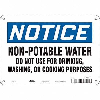Safety Sign 7 inx10 in Polyethylene