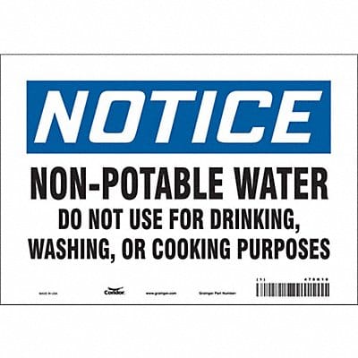 Safety Sign 7 in x 10 in Vinyl Safety Sign 7 in x 10 in Vinyl