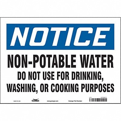 Safety Sign 10 in x 14 in Vinyl